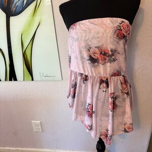 strapless floral shirt size 2XL